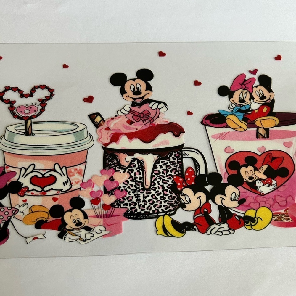 Mickey Minnie Valentine Cup Decal 181